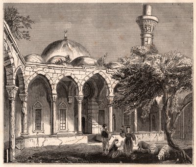 Utsikt over ruinene av en moske i Payas (eller Bayas) i Syria, nær Aleppo av Unknown
