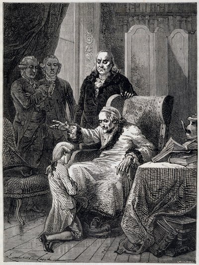 Voltaire benker Franklins barnebarn - i "" L