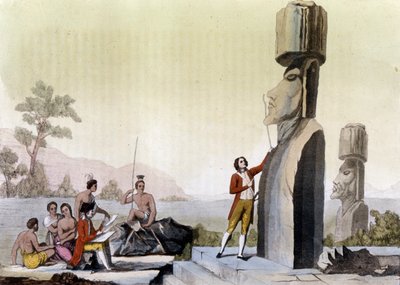 Vestlendinger (inkludert Jean-Francois Galaup, greve av La Perouse (Jean Francois Laperouse av Unknown artist