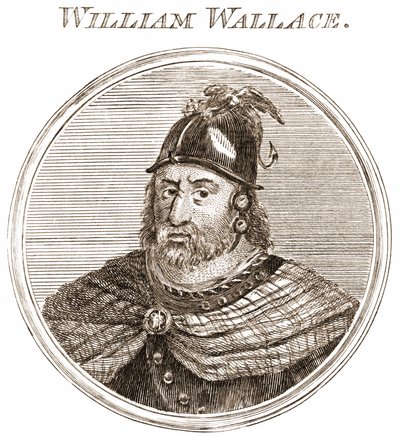 William Wallace. Skotsk kokk 1270-1305. Gravering 1800-tallet av Unknown artist