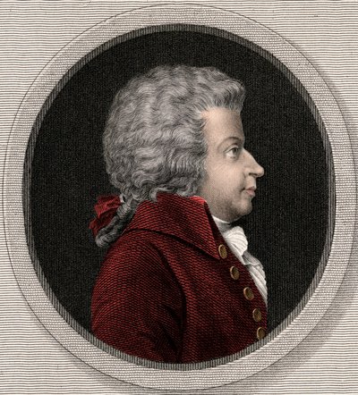 Wolfgang Amadeus Mozart 1756-1791 - gravering - 1800-tallet av Unknown artist