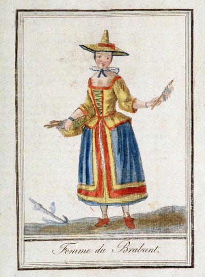 Kvinne fra Brabant (Belgia). av Unknown artist