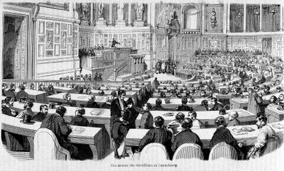 Arbeiderkomiteen ved Luxembourg-palasset (Senatet), revolusjon av av Unknown artist