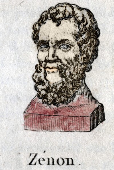Zeno of Cition (v. 335 - v. 264 f.Kr.), gresk filosof. gravering av 1822. av Unknown artist