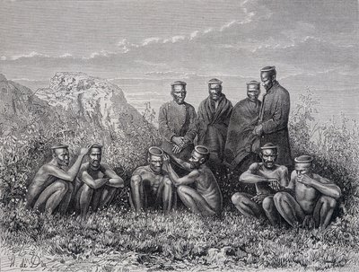 Zulu Cafres (Ring-Kop-stamme) av Unknown artist
