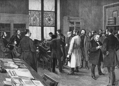 i kabinettet til Louis Pasteur i 1886. av Unknown artist