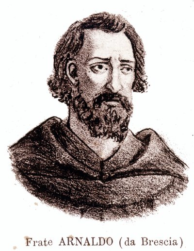 portrett av Arnaud de Brescia (Arnaldo da brescia) (1090 - 1155), italiensk politisk og religiøs reformator. av Unknown artist