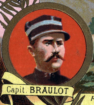 portrait of Captain BRAULOT naval infantry captain, who died in the Field of Honour at Bonna, Sudan in 1897. av Unknown artist
