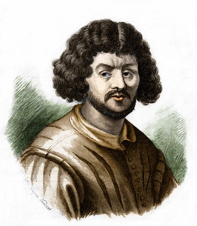portrett av Claude Gellee, kalt Lorrain (1600-1682) fransk maler. av Unknown artist