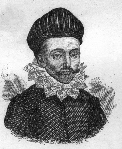 portrett av François GAUCHER, dit Scevole de SAINT MARTHE. Fransk forfatter fra 1500-tallet. Gravering av 1835. av Unknown artist