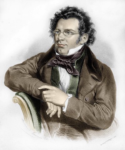 portrett av Franz Schubert (1797-1828), østerriksk komponist. av Unknown artist