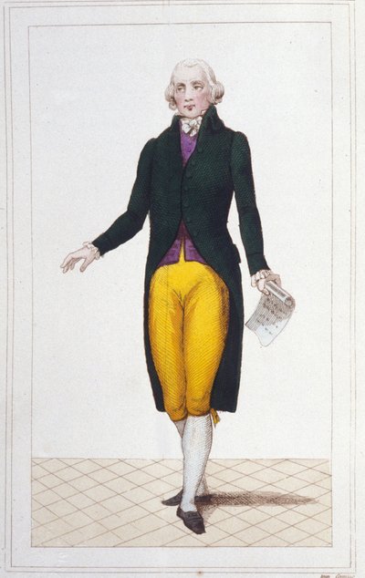 portrett av Jean Marie Roland de La Platière fransk politiker (1734-1793) gravering fra 1830. av Unknown artist