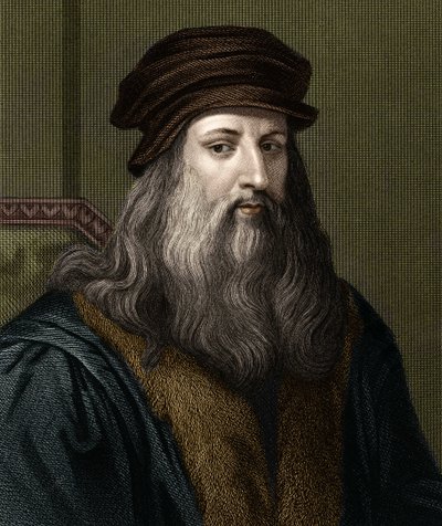 portrett av Leonard de Vinci (1452-1519) (Leonardo da Vinci), italiensk maler. av Unknown artist