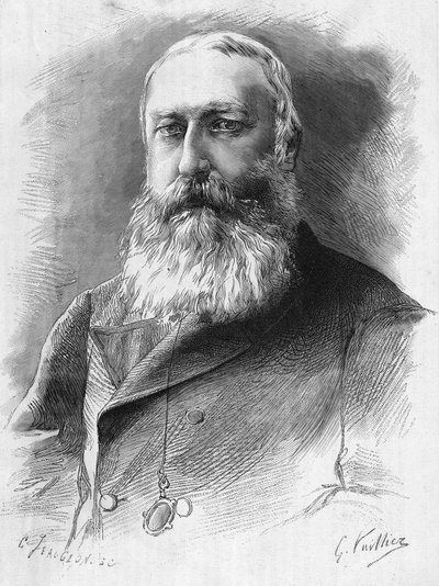 portrait of Leopold II (1835 to 1909). King of the Belgians (1865-1909). av Unknown artist