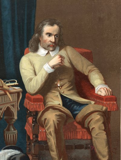 portrett av Olivier Cromwell. Engelsk statsmann (Huntingdon av Unknown artist