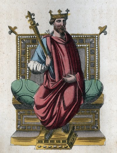 portrait of Otto I also known as Otto the Great (912-973) Holy Roman Emperor (Otto I of the Holy Empire Otton the Great) (Ottone I di Sassonia, detto Ottone il Grande) - engraving from “” Usi e Costumi di Tutti i i Popoli dell