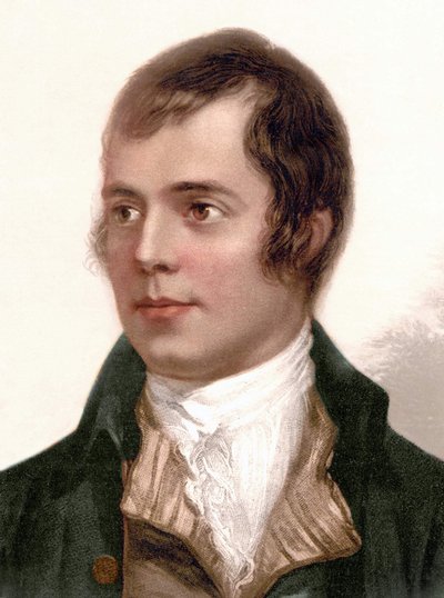 portrett av Robert Burns. Skotsk poet (1759 til 1796). av Unknown artist