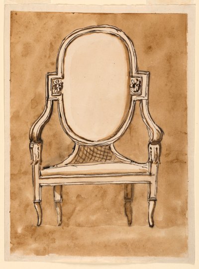 Tegning, Stol, 1780–90 av Unknown artistUnknown artist