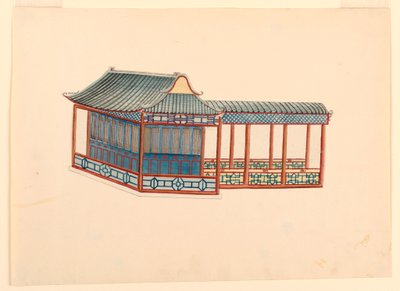 Tegning, Chinoiserie-paviljongen, 1815–22 av Unknown artistUnknown artist
