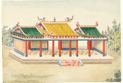 Tegning, Chinoiserie-paviljongen, 1815–22 av Unknown artistUnknown artist