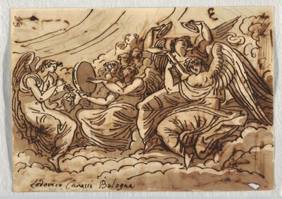 Tegning, Englekonsert, 1813–18 av Unknown artistUnknown artist