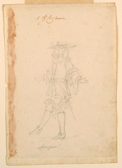 Tegning, kostymedesign: En franskmann til ballett, ca. 1790 av Unknown artistUnknown artist