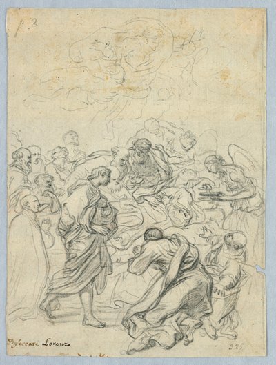 Tegning, Jomfru Marias død, 1600- og 1800-tallet av Unknown artistUnknown artist