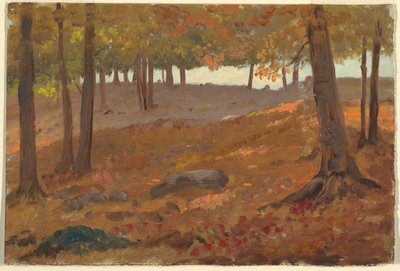 Tegning, Skog om høsten, 1870–80 av Unknown artistUnknown artist