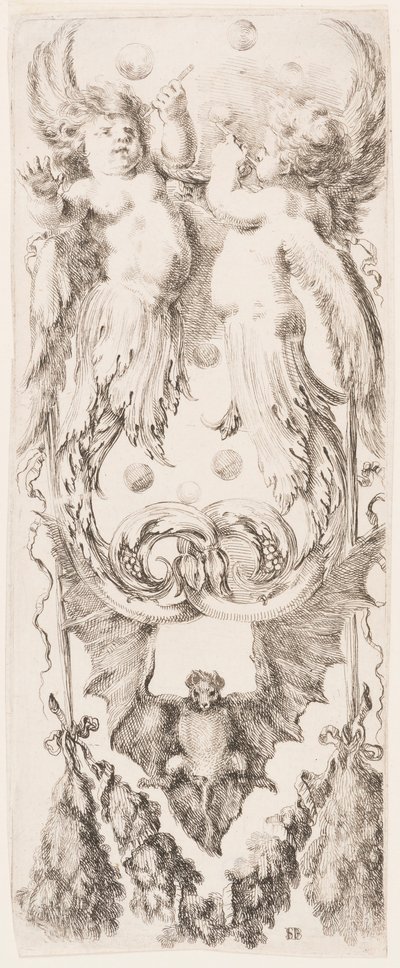 Trykk, Ornamenter eller Grotesker (Grotesk Ornament), ca. 1653 av Unknown artistUnknown artist