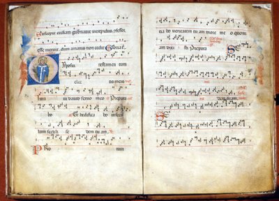 Missal fra 1300-tallet fra ambrosisk liturgi. Arkiv over kapittelet til St. Ambrose, Milano av Unknown artist