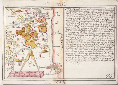 Kart over fylket Limerick, Irland, fra 1500-tallet, ca. 1588 (papir, lin) av Unknown artist