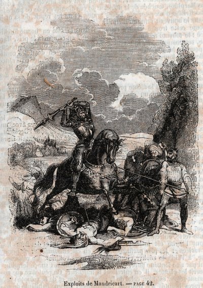 1851 gravering fra "" Roland furieux"" av Unknown artist