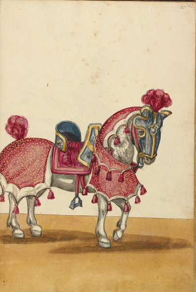 En hest i rustning av Unknown artist