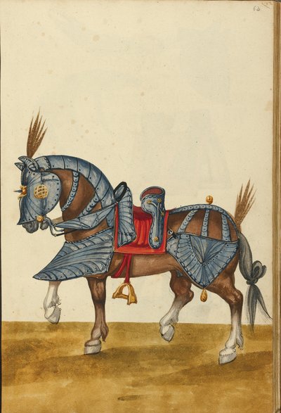 En hest i rustning av Unknown artist