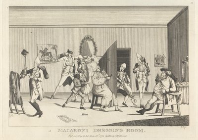 En makaroni garderobe av Unknown artist