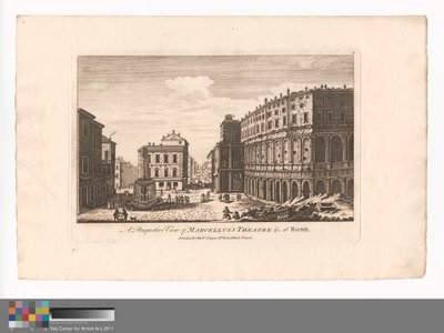 Et perspektivbilde av Marcellus' teater &c., i Roma av Unknown artist