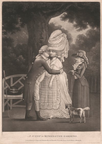 En scene i Kensington Gardens av Unknown artist
