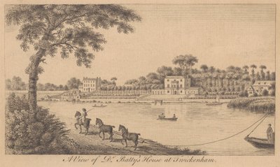 Utsikt over Dr. Battys hus på Twickenham av Unknown artist