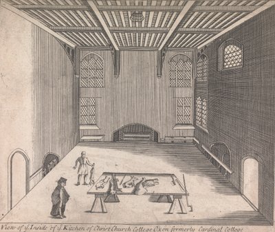 A View of ye Inside of ye Kitchen of Christ Church College, Oxon tidligere Cardinal College; [ikke nummerert] (bind én) av Unknown artist