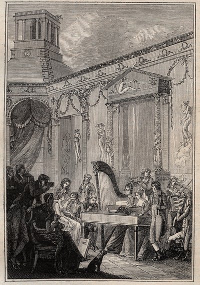 A concert of Pierre-Jean Garat (Pierre Jean) 1762-1823 musician and baritone singer francais av Unknown artist