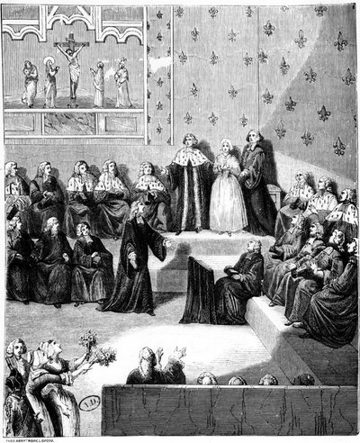 Et rettsmøte. 18. århundre. av Unknown artist