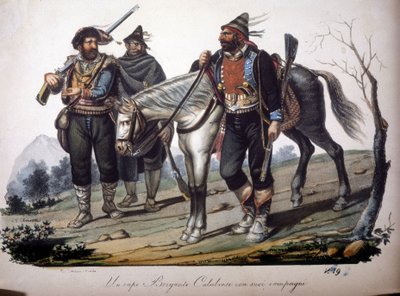 En gjeng med røvere fra Calabria (Italia). av Unknown artist