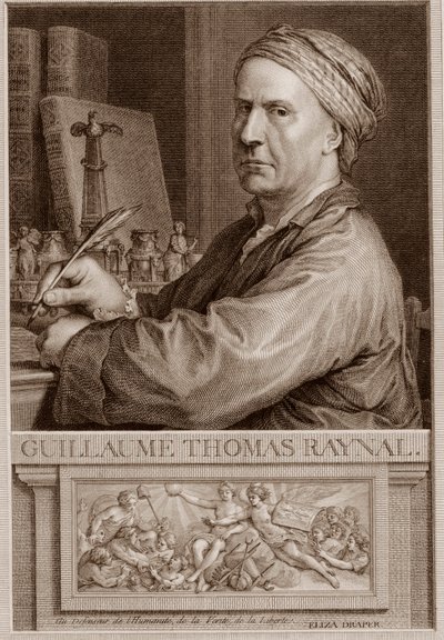 Abbot Guillaume Thomas Raynal (1713-1796) English writer engraving after Charles-Nicolas Cochin II - Guillaume Thomas Raynal (Guillaume-Thomas) engraving av Unknown artist