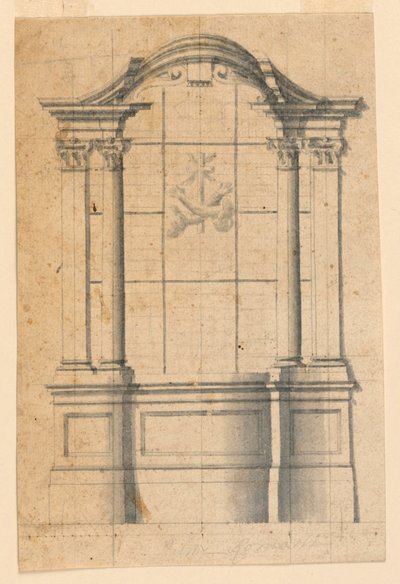 Aedicule med våpenskjold av Unknown artist