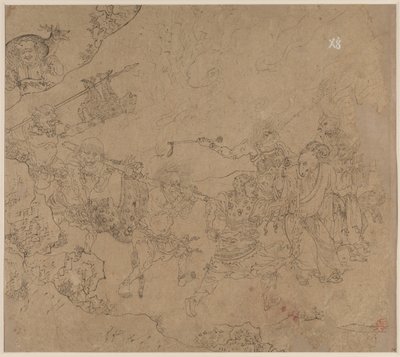Album med daoistiske og buddhistiske temaer: Search the Mountain: Leaf 45 av Unknown artist