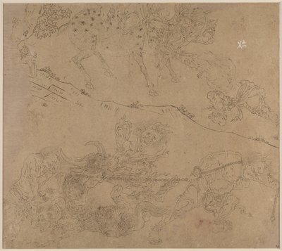 Album med daoistiske og buddhistiske temaer: Search the Mountain: Leaf 47 av Unknown artist
