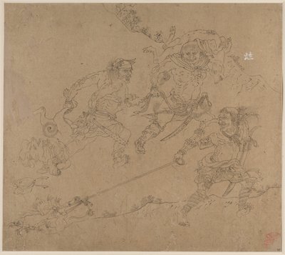 Album med daoistiske og buddhistiske temaer: Search the Mountain: Leaf 48 av Unknown artist