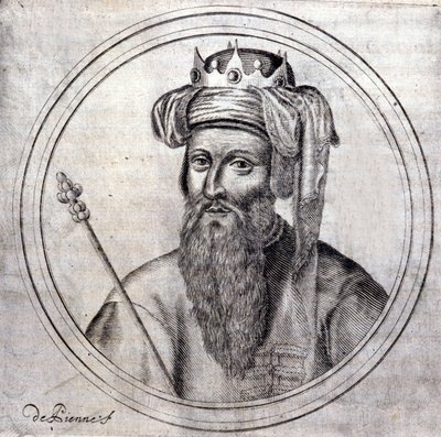 Amedee VIII (1383-1451), greve daværende hertug av Savoyen, siste motpave under navnet Felix V. Gravering i "" Genealogical History of the Royal House of Savoye" av Samuel Guichenou, Lyon 1660. av Unknown artist