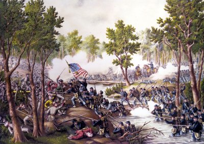 Amerikansk borgerkrig (1861–1865): Slaget ved Spotsylvania tinghus (Virginia) 8.–21. mai av Unknown artist