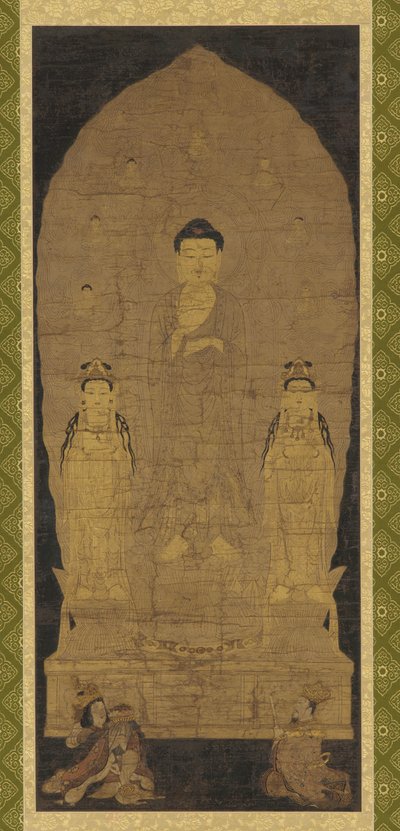 Amitabha-triaden av Unknown artist